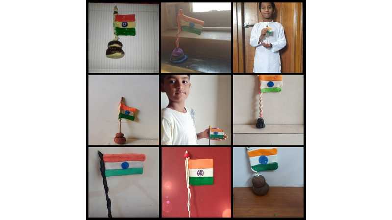 Clay Modelling Indian flag
