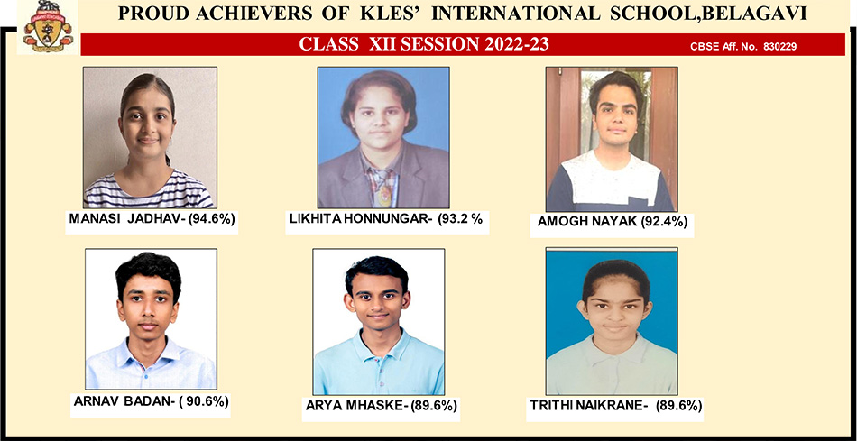 CLASS XII RESULTS 2021-2022