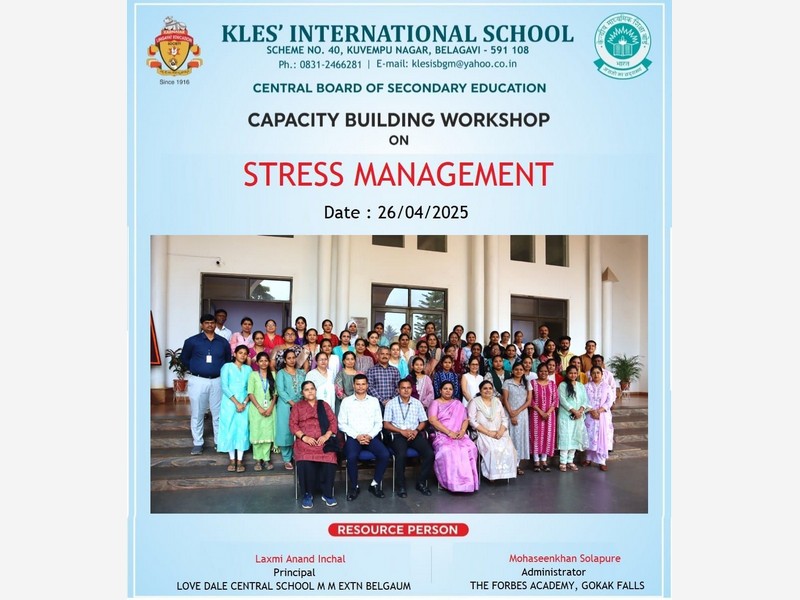 CBSE’s Capacity Building Program on Stress Management at KLESIS