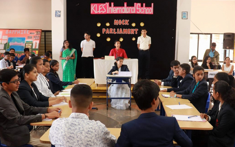 Mock Parliament by class 10 students