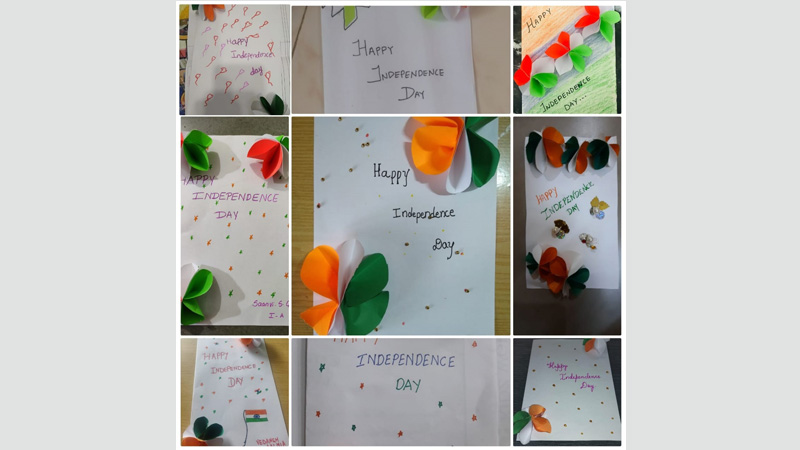 Class I-A Tricolor flower making Competition