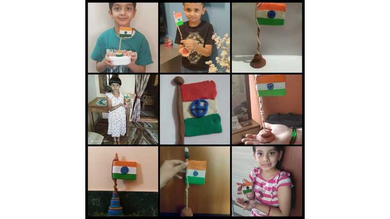 Clay Modelling Indian flag