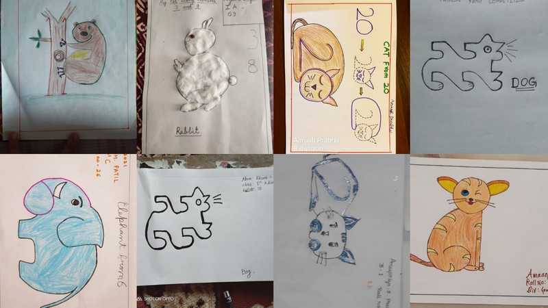 Grade 1 'Mathlon' - 'To draw pet or animal using numbers'