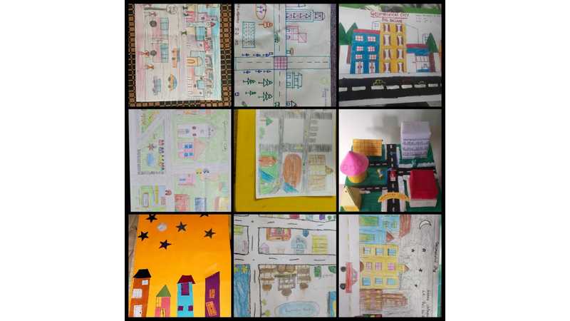 Grade 2 'Mathlon' - 'To draw a Geometrical city '