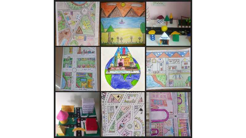 Grade 2 'Mathlon' - 'To draw a Geometrical city '