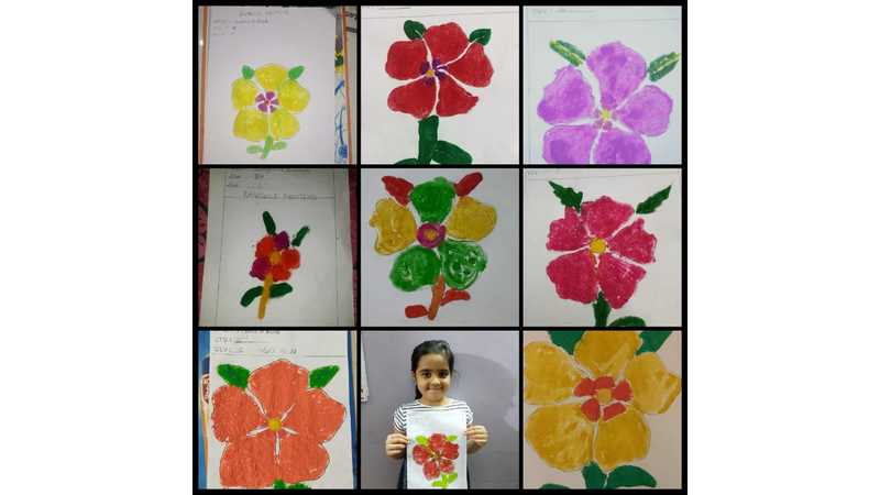 Playing with colours- Rangoli Painting