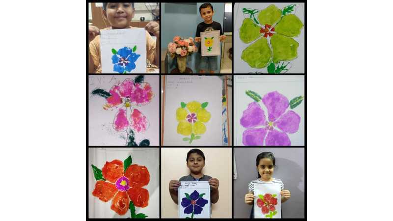 Playing with colours- Rangoli Painting