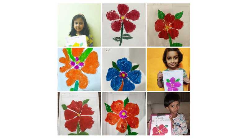 Playing with colours- Rangoli Painting