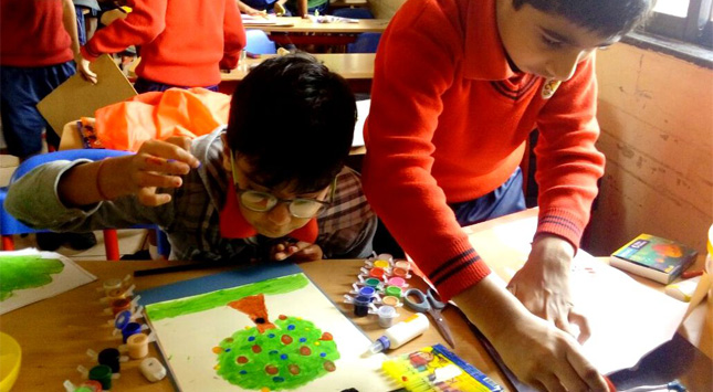 Little hands working on No Bag Day 2018-19