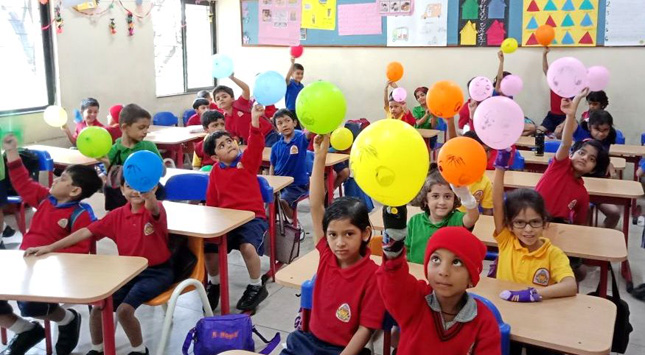 Little hands working on No Bag Day 2018-19