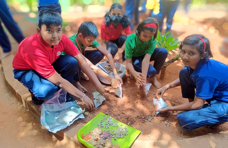 KLES' International School’s 7th June Planted Saplings
