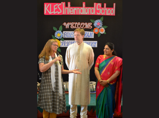Special assembly by the high school students for the JEM guests