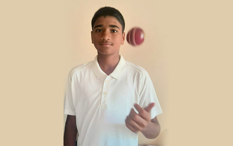Master Atithi Bhogan(Class 9) has been selected to represent the Dharwad Zone Under-16 Cricket Team 